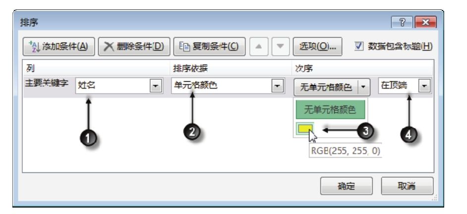 Excel 能按颜色和数值双条件排序吗？-Excel22