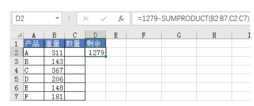 Excel 是否能根据产品的重量和数量优化装车明细？-Excel22