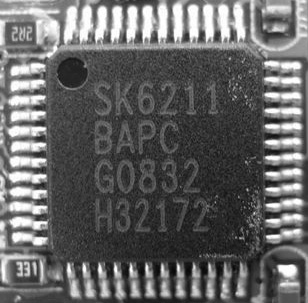 故障U盘主控芯片的型号为“SK6211”